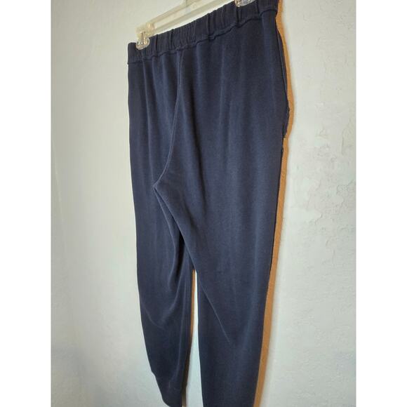 Abercrombie and Fitch Womens Medium Pants Joggers Sweatpants Fleece Navy Blue - Picture 5 of 13